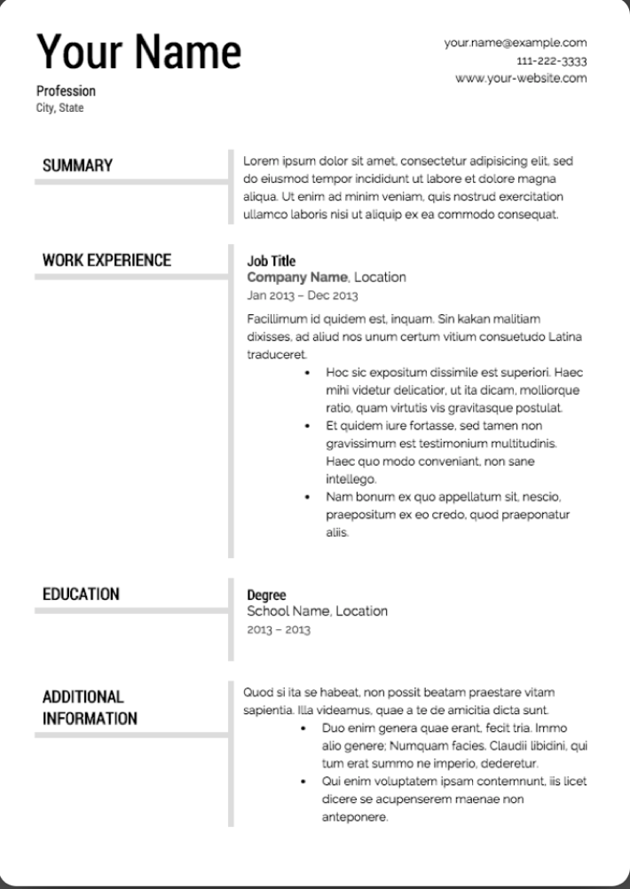 Super Resume Templates - The Corporate Sister